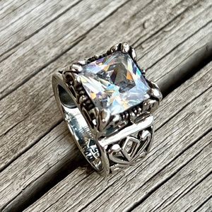 Silpada Vintage Rare .925 Sterling Silver Top Grade CS Filigree Ring fits Sz 6